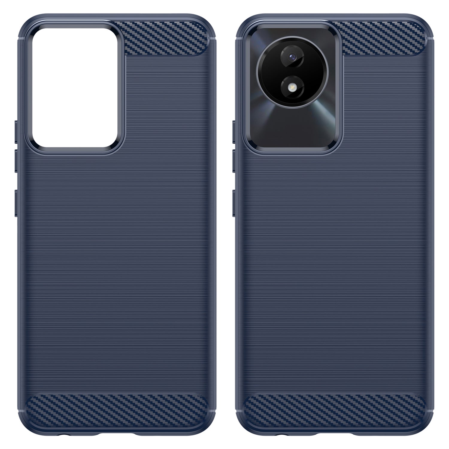 For vivo Y02 4G Shockproof Brushed Mobile Phone Case Carbon Fiber Texture TPU Protective Phone Cover For vivo Y02 4G Shockproof Brushed Mobile Phone Case Carbon Fiber Texture TPU Protective Phone Cover